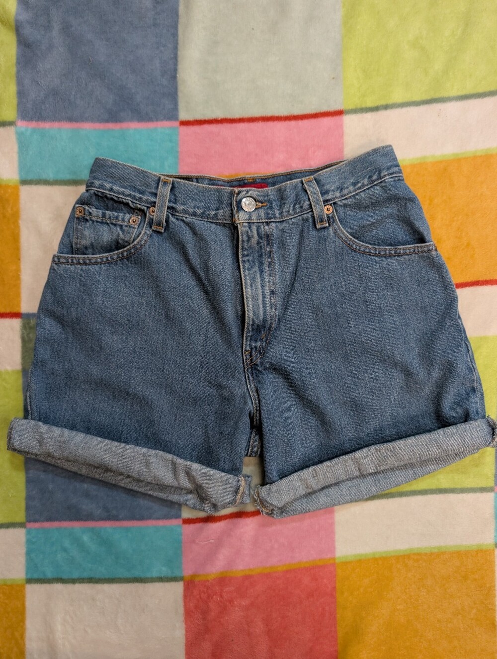 Levi's Classic Vintage Rolled Hem Denim Shorts